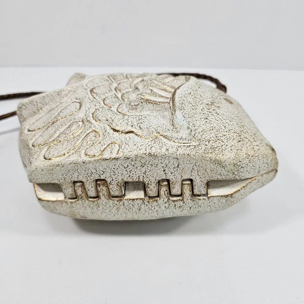 Timmy Woods Beverly Hills Vintage Carved Wood Fish Crossbody Bag Fisherman Rare